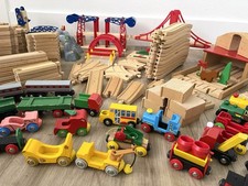 Vintage BRIO Train / Track Set, Lot Of 160+ Pieces, Thomas The Train Compatible