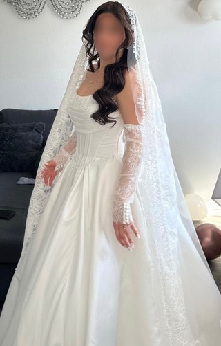 Robe mariée satin blanc - satin,
