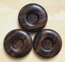 Lot de 3 boutons 30 mm - Bois