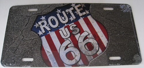 Plaque auto usa route 66 - usa,