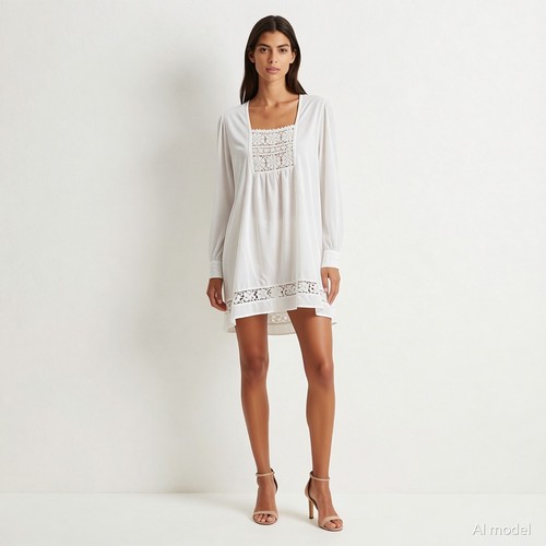 Nyprg robe blanche coton - blanche,