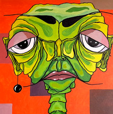 Acrylique toile 2025  40x 40 cm  artiste B Jost  Artmajeur côte AKOUN