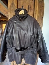 VESTE MOTO SOUBIRAC VINTAGE HOMME  M/L MARRON. TRES BON ETAT CUIR ROBUSTE  