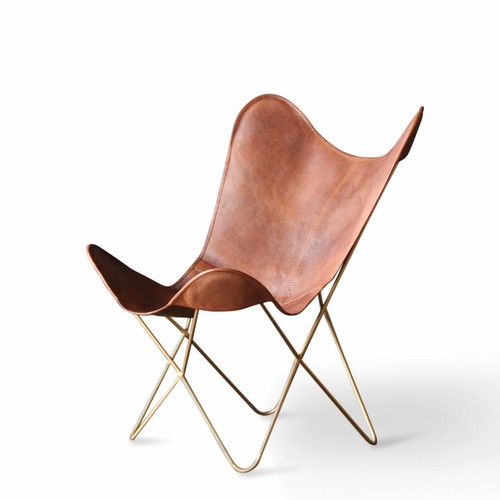 Chaise papillon cuir - papillon, en