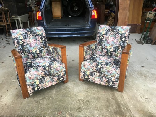 Fauteuils art déco très - 2,