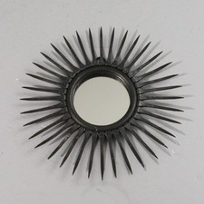 Miroir Brutaliste en fer circa