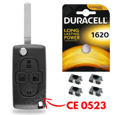 Boitier 4 Boutons Clé Voiture Plip Coque de Télécommande pour 1007 807 PEUGEOT