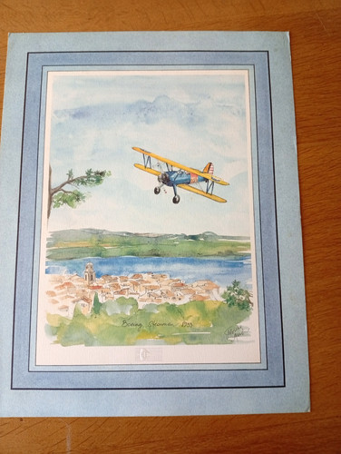 Aviation gravure couleur - aviation,