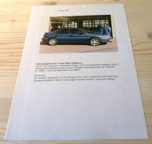 Brochure auto 1997 - 1997, subaru