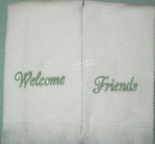 Set white fringe - set, of
