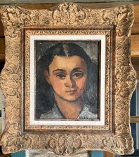 huile toile ancienne portrait