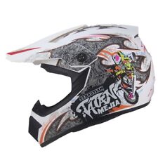 Casque Cross Pour Enfant Casque De Moto Motocross Mejia Blanc Mat Casque De Quad