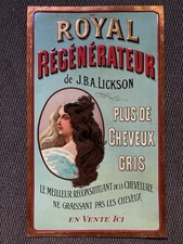 ART NOUVEAU ROYAL REGENERATOR ADVERTISING ENAMELLED EMBOSSED COPPER PLAQUE Sirven