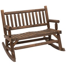 Walnut-Tone Rocking Chair for