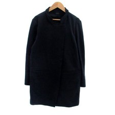 Maitresse Women's Navy Long Stand Collar Coat Size 9 M Used