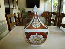 SUPERBE  VASE CHINOIS OISEAUX EXOTIQUES EN PORCELAINE 