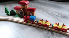 Train bois jouet circuit rails paysage Idéal Cadeau Enfant 