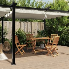 Tonnelle de Jardin avec Toit Rétractable Terrasse Extérieur Aluminium vidaXL