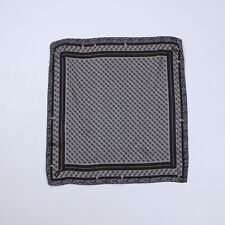 GUESS Monogram Polyester Gray Square Scarf 49x51 cm / 19x20 in