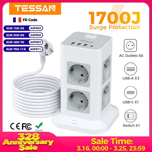 Multiprise tour prises usb a - tour,