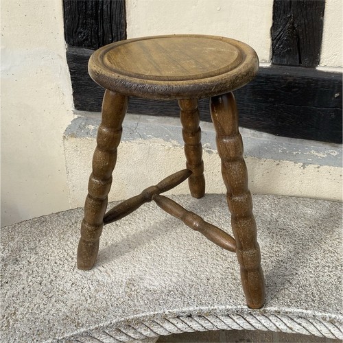 Tabouret ancien bois - , tourné
