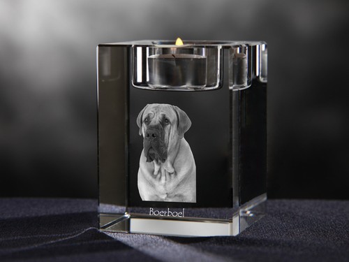 Boerboel bougeoir cristal - boerboel, en