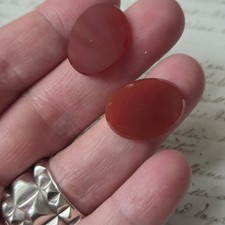 2 Cornalines Agates pour Intaille Bijou 20 mm Héraldique
