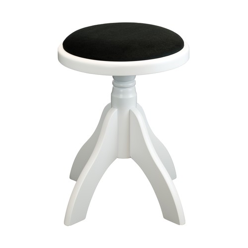 Tabouret piano rond blanc - tabouret,