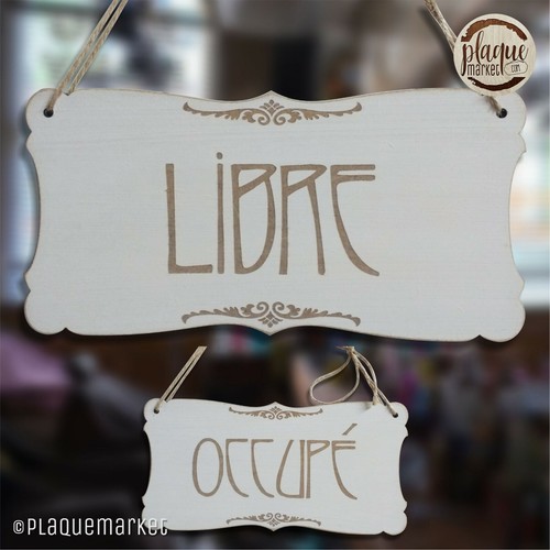 Libre occupé plaque porte - libre/occupé,