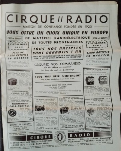 Cirque radio catalogue - ,