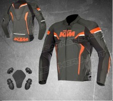 KTM Duke 2024 Veste en Vuir de Moto Vestes cuir de Motards Courses Hommes CE