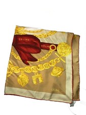 Foulard en soie jaune femme