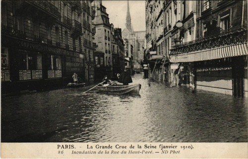 Cpa paris inondation de - 5e,