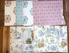Lot of 40 Antique Tapestry Wallpaper Sheets 14