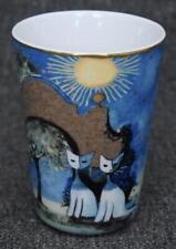 CHARMING GOEBEL ROSINA WACHTMEISTER SIGNED "I GATTI" FLAT BOTTOM TUMBLER