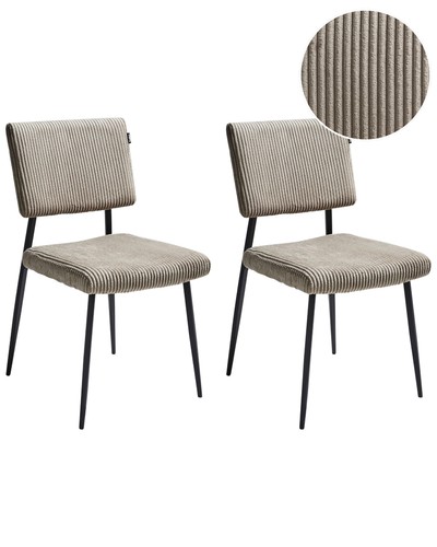 Lot chaises en velours - 2,