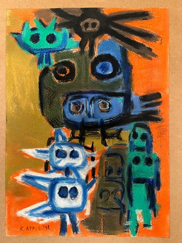 Dessin karel appel - dessin, papier