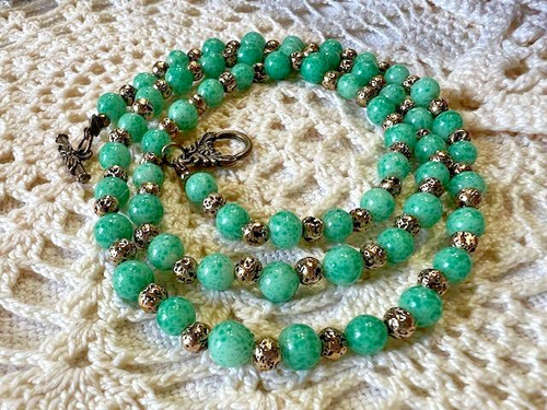 Collier perles verre pékin - de,