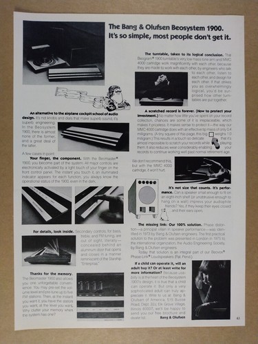 1977 bang olufsen beosystem - olufsen,
