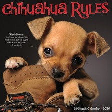 Chihuahua Rules 2026 12" x 12" Wall Calendar (free shipping)
