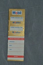 Ancienne étiquette adhésive, sticker, vidange, graissage... MOBIL MOBILOIL Super
