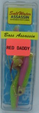 Bass Assassin RD88376 Red Daddy Jig Spinner Combo 2 Pk Electric Chicken