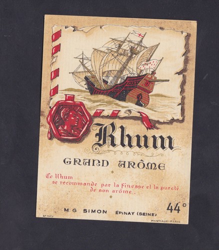 Ancienne étiquette alcool - ,