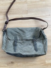 Ancienne Besace Sacoche LA POSTE Kaki Courrier Bandoulière En Cuir