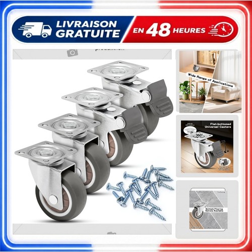 Roulettes meubles 4 - roulettes,