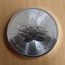 Canada 5$ Maple Leaf Incuse