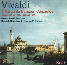 CD VIVALDI 7 Favourite Bassoon Concertos BASSON Smith Ledger DDD Wind Vents