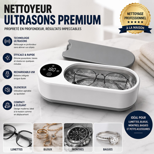 Nettoyeur ultrasons lunettes - ultrasons,