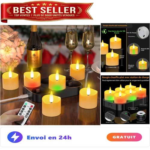 Bougies chauffe plat led - bougies,