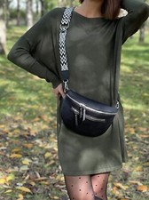 Sac banane femme double zip